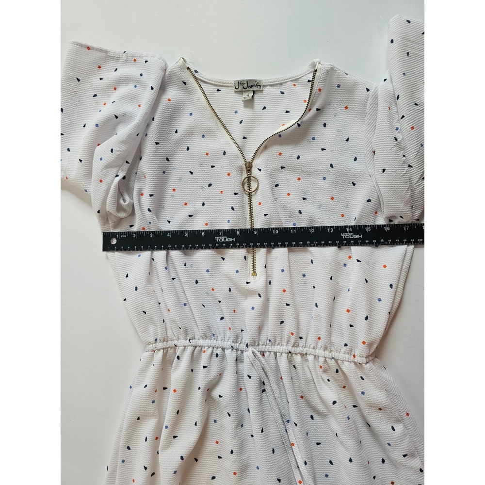 J for Justify Dress Womens M White Confetti Print‎ Casual Shift Summer Workwear - Picture 6 of 7